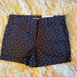 LOFT Polka Dot Shorts Size 0 NWT